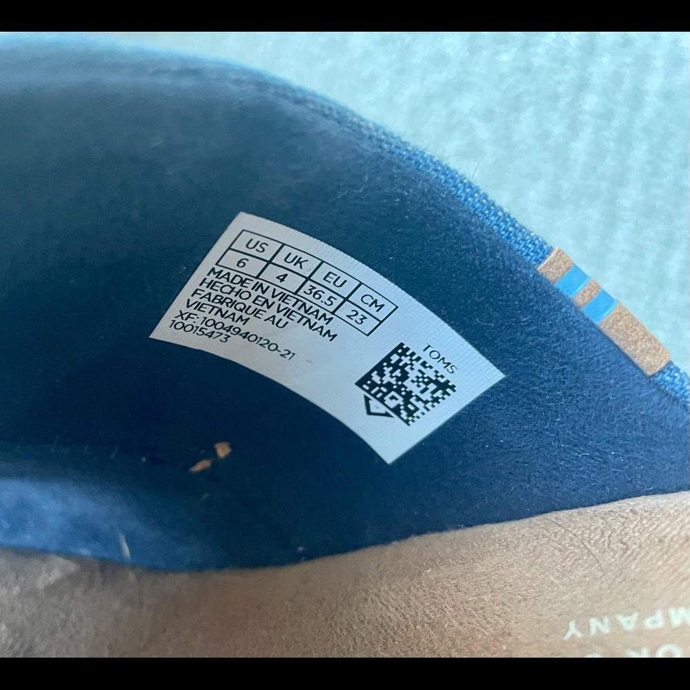TOMS’s wedge jean sandal size 6 - Picture 2 of 7